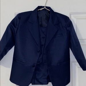 Brand new little boys navy three-piece suit